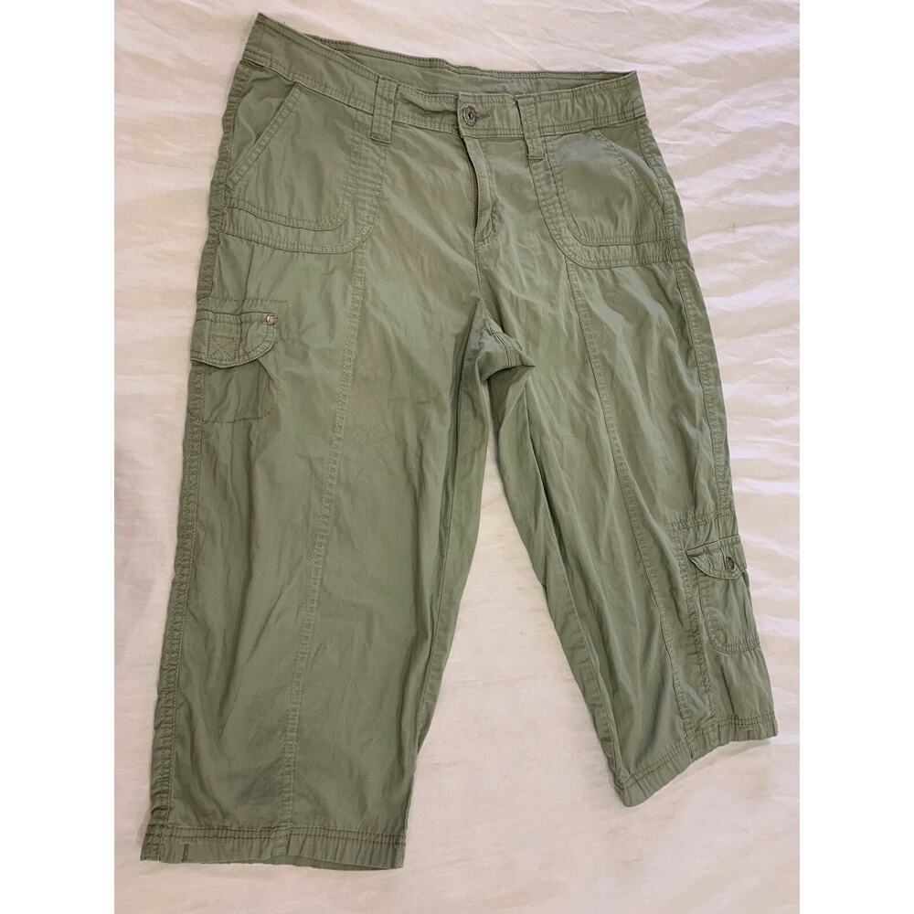 🍎🍎🍎 INDIGO WOMENS CARGO CAPRIS PANTS SIZE 10 🍎🍎🍎